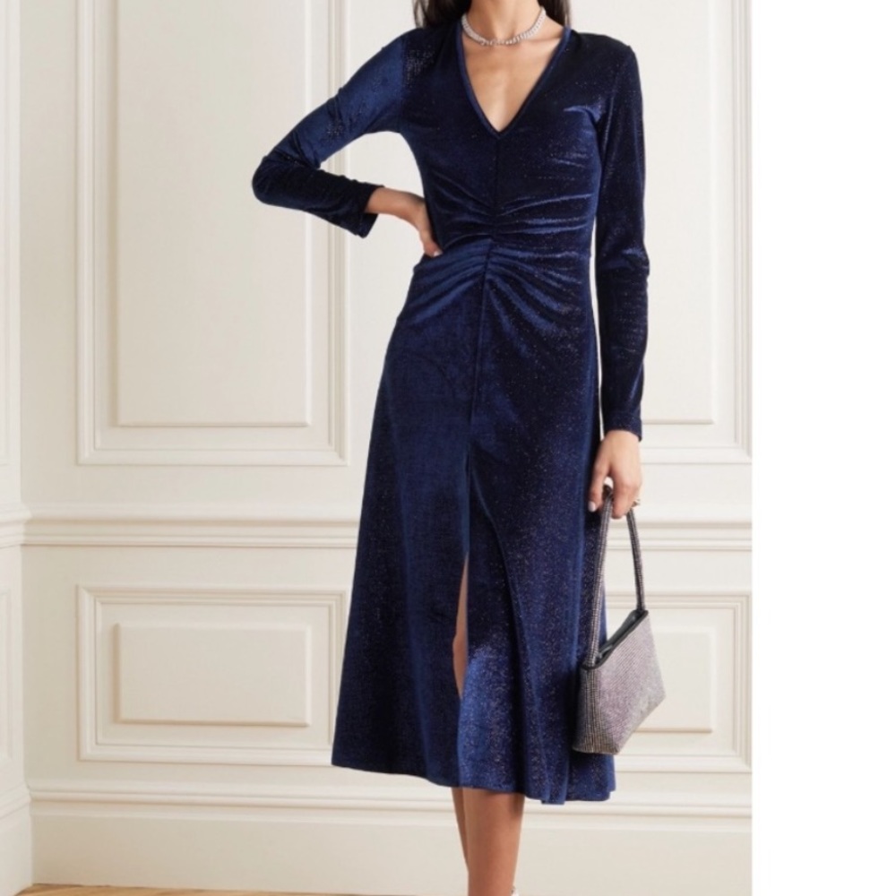 ROTATE Birger Christensen | V-neck Midi Length Dress
